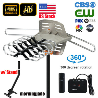 950MILES+ OUTDOOR TV ANTENNA AMPLIFIED HDTV DIGITAL HIGH GAIN 36dB UHF VHF 1080P
