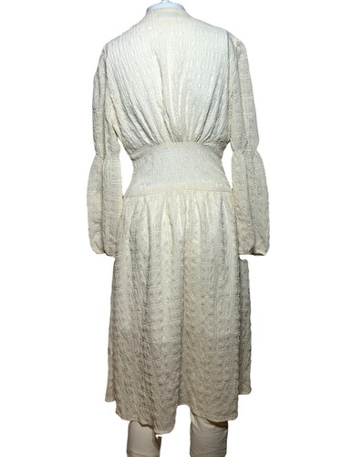New Lolie Dress Women's Small Ivory Steampunk Button Closure Bohemian NEW - Picture 3 of 8