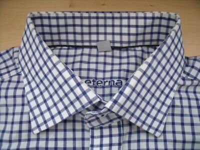 Cravatta di Cotone Blu a Fantasia Azzurra Bianca 3904