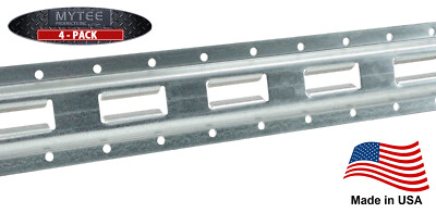 (4 Pack) 5 ft. Vertical E Track Galvanized Made in USA