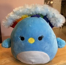 10" Squishmallows Ceba the Peacock Plush With Rainbow Tail
