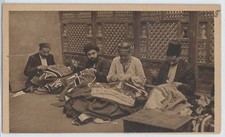 Egypt Old Postcard Egyptian men sewing