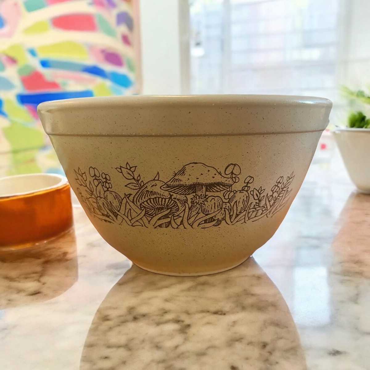 Vintage Pyrex 401 Forest Fancies Mushroom Nesting Mixing Bowl