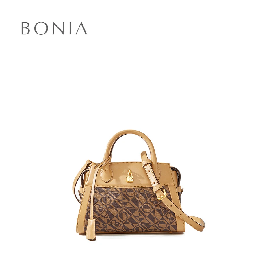 Bonia Golden Darya Monogram Women's Bag with Adjustable Strap