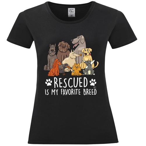 1-T-Shirt Damen Rescued is my favorite Rasse - Bild 2 von 5