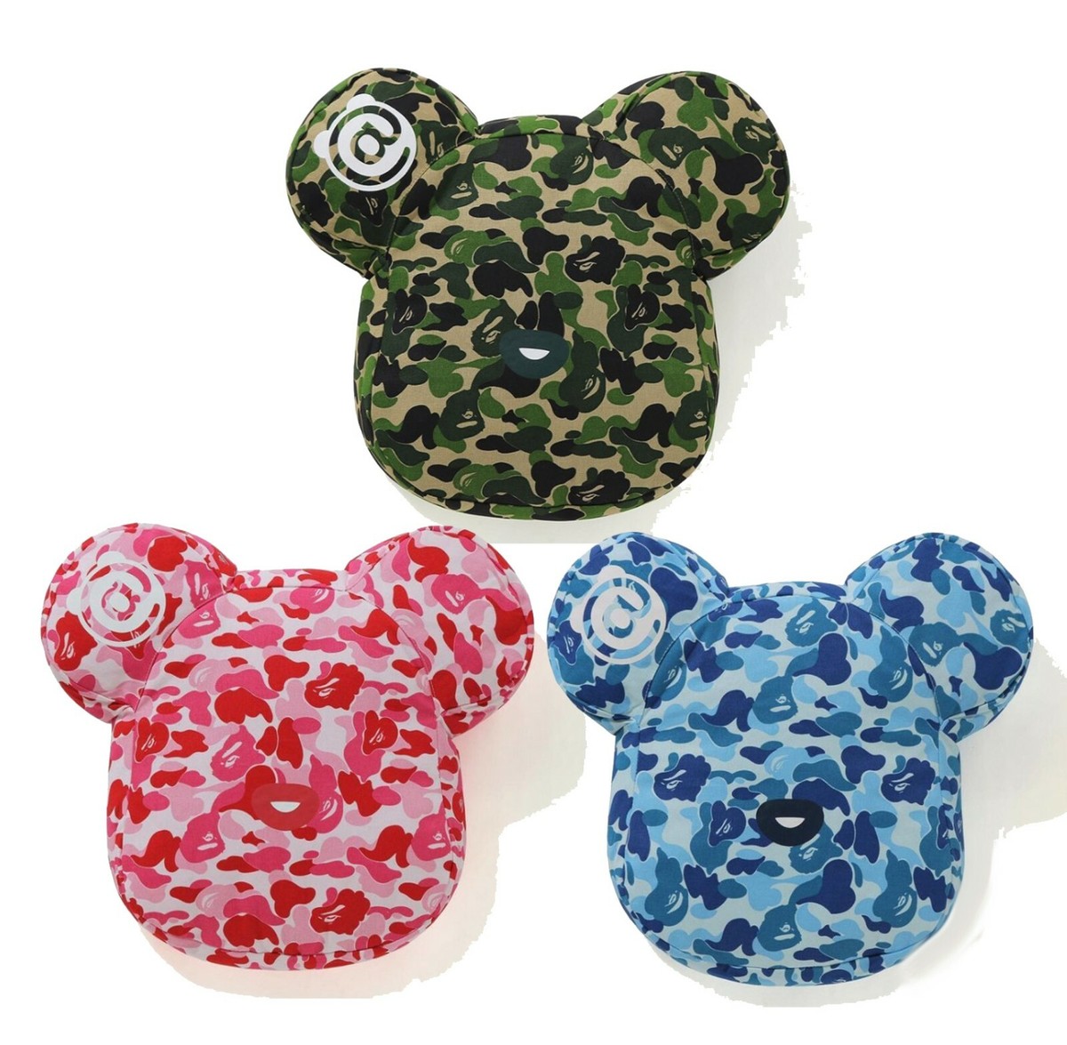 A BATHING APE Goods ABC CAMO BE@R CUSHION 3colors New