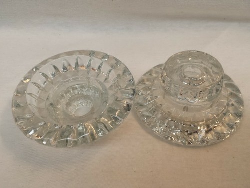 MALAYSIA CRYSTAL CANDLE HOLDERS - Picture 2 of 4