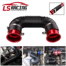 3'' Universal Flexible Car Cold Air Intake Hose Filter Pipe Telescopic Tube Kit