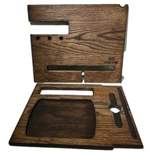 Teslyar Wood Phone Docking Station Key Holder Desk Top Organizer New In Open Box