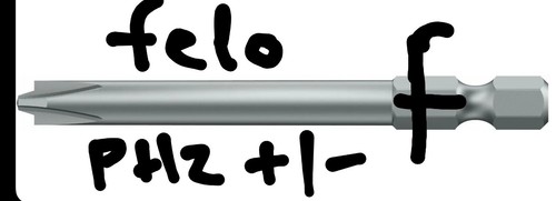 Felo Philips #2 PH/SL Plus Minus 73mm Length PH2/S +/- Screwdriver Bit MCBs FPH2 - Picture 10 of 10