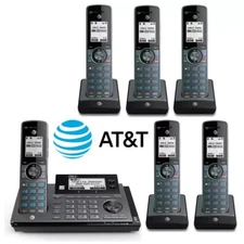 AT&T 6 Handset Cordless Bluetooth Smart Home Phone System CLP99587 CLP99007