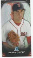 Henry Owens Boston Red Sox 2015 Bowman Chrome Prospects Profile Minis 