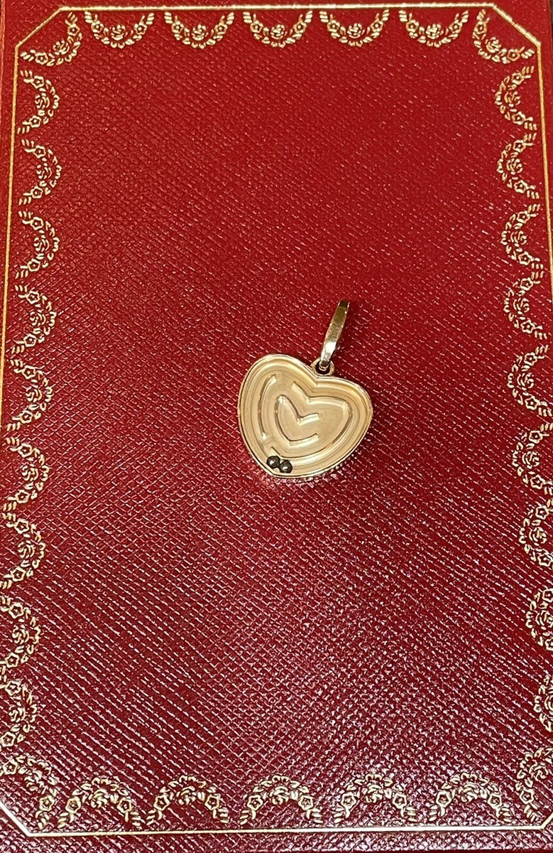Cartier 18K Rose Gold Heart Maze Pendant Charm | eBay