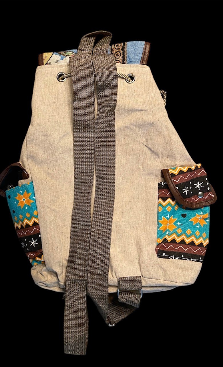 Elephant Lovers Canvas Drawstring Backpack - image 2