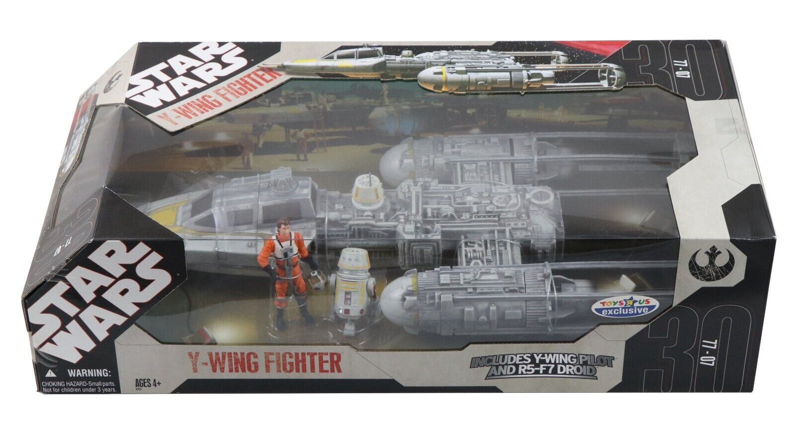 Star Wars 30th Annivesary Toys R Us Exclusive Y-Wing Fighter With Pilot & R5-F7