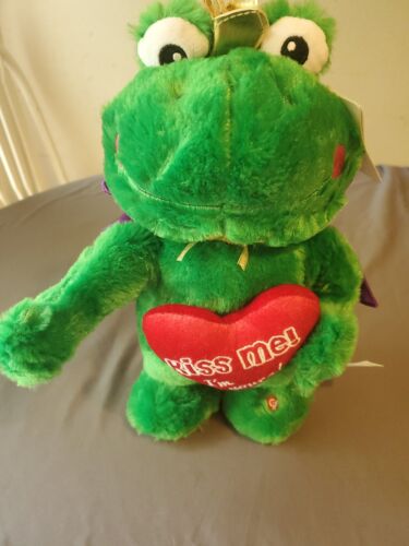 Gemmy "Kiss Me I'm Yours" Silento Prince Animated 12" Plush Frog - Picture 1 of 2