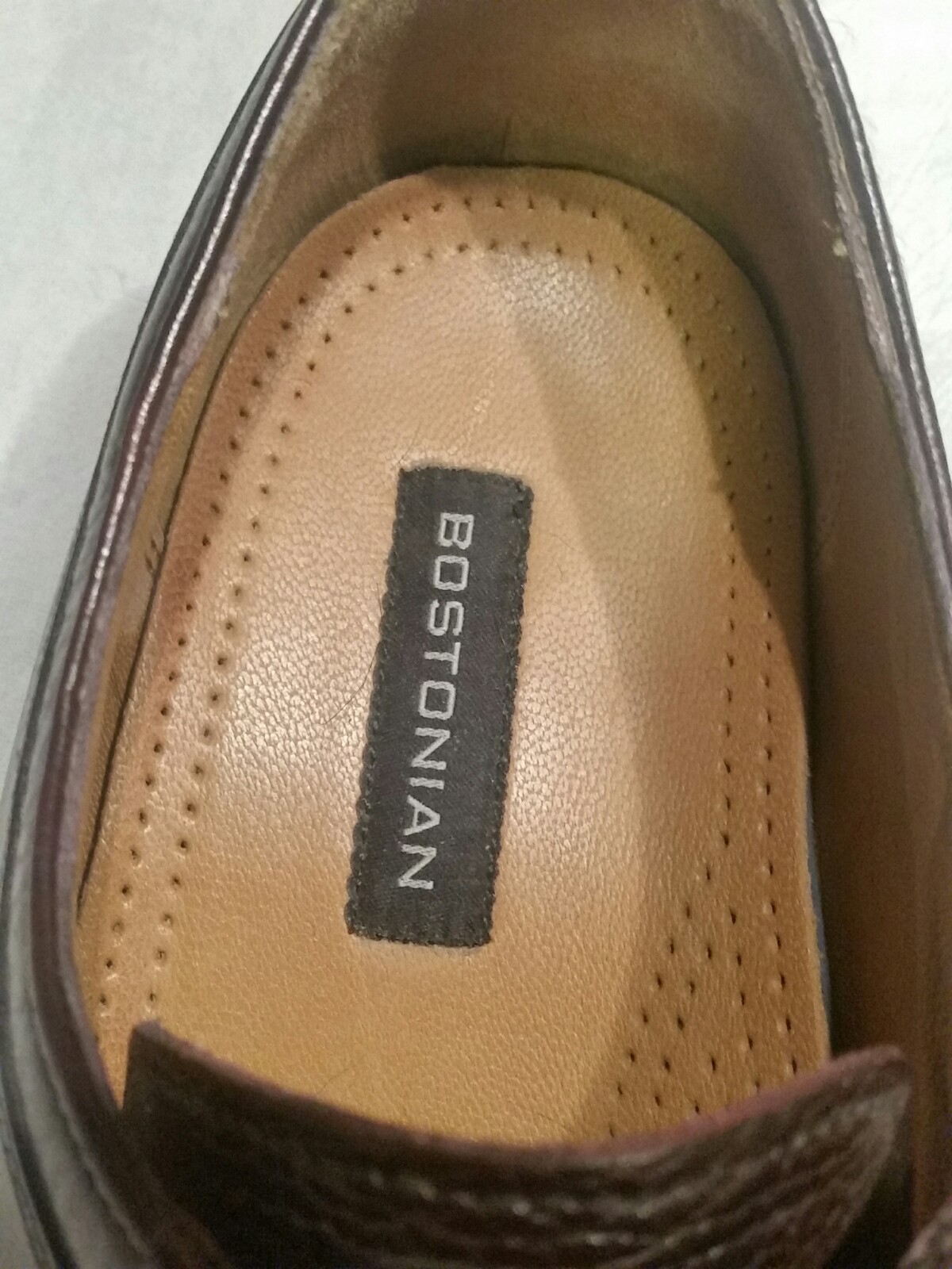 SAOLA Scarpe Bostonian da uomo taglia US 11 EU 44 marroni First Flex top in pelle e suola cravatta