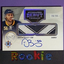 JUSTIN BAILEY /99 RC Auto 2016-17 Ultimate Debut Threads 4 Color  #DTJB  ROOKIE 
