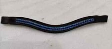 3 Row Luxurious Blue Crystal Leather Horse Browband For Horse bridle.