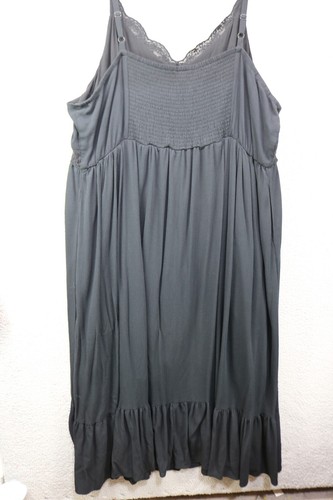 Torrid Black Strappy Maxi Dress-Size 6X-Whimsigoth-Witchy-Lined-Pockets - Picture 11 of 15