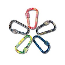 5 Screwgate Locking Carabiner D Ring Hook For Camping Fishing Keychain Backpack