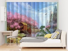 3D Fairy Tale Town ZHUA4274 Photo Curtain Window Blockout Fabric Amy 2023
