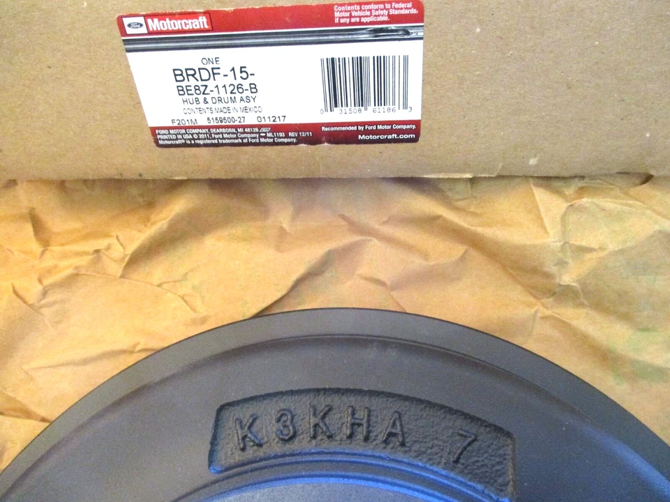 NEW FORD OEM MOTORCRAFT 2011/2013 FIESTA  "HUB & DRUM" REAR BRAKES BRAKE DRUM - Image 4 of 4