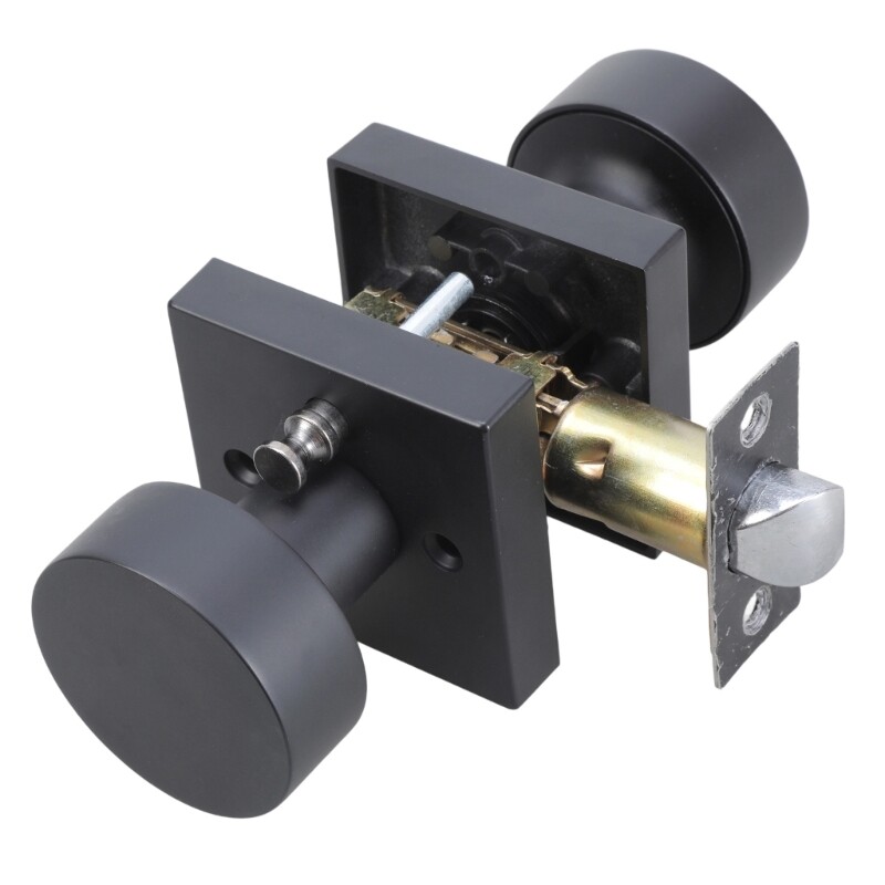 Round Door Knobset Handle Round Shaped Nonlocking Doorknob for Hallway, Closet