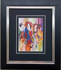 Patricia Govezensky "Rendezvous" Custom Framed Women Post-Impressionism  New Art