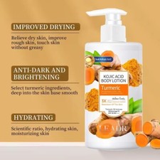 Kojic Acid Tumeric Vitamin C Skin Lightening Body Lotion 300ml USA stock