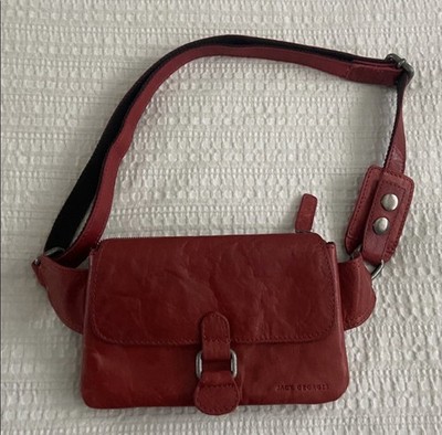 Jack Georges Leather  Belt Bag Funny Pack Bag Cognac Brown  