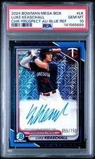 Luke Keaschall 2024 Bowman Chrome Prospect Mega Auto /150 Blue PSA 10 Twins