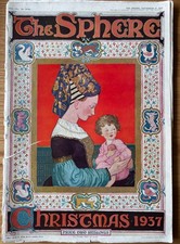 Charles Dickens Kent THE SPHERE CHRISTMAS MAGAZINE 1937 Rowland Hilder ADVERTS