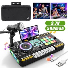 Dj Pult Anfänger,Dj Pult Kinder,Dj Mischpult Kinder,Tragbare Dj-Station,Dj-Masch