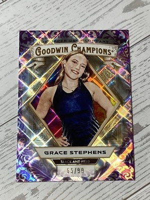 GRACE STEPHENS 2025 UPPER DECK GOODWIN CHAMPIONS #77 PURPLE DIAMOND /99 Track
