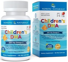 Nordic Naturals Children's DHA, 250mg Strawberry - 90 softgels (221,11 EUR/kg)