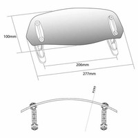 Puig Display Windschutz Windabweiser Licht Rauch Universal Verstellbar Visor Zum