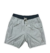 Men  s Vuori Kore Shorts Size Medium Grey With Liner 8  Inseam