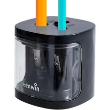 Electric Pencil Sharpener, Dual-Hole Fit for 6-12mm Pencils Battery Operated