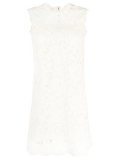 Dolce & Gabbana Ivory Sleeveless Lace Mini Dress - Made in Italy