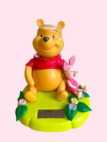 Vintage Tomy Nohohon Solar Powered Bobble Animated Toy Winnie The Pooh & Piglet