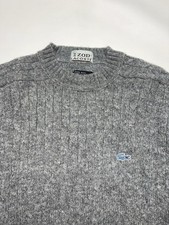 Vintage 60s 70s Izod Lacoste 100 Wool Knit Sweater Large