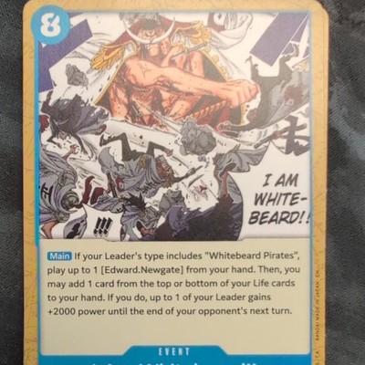 One Piece CCG I am Whitebeard!! Edward Newgate Event Card English Cost 8