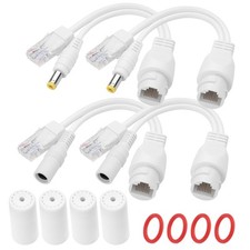 12V Passive PoE Injector and PoE Splitter Kit2 Pair RJ45 Waterproof Passive P...