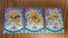1999 Topps Pokemon Bundle #63 Abra #64 Kadabra #65 Alakazam