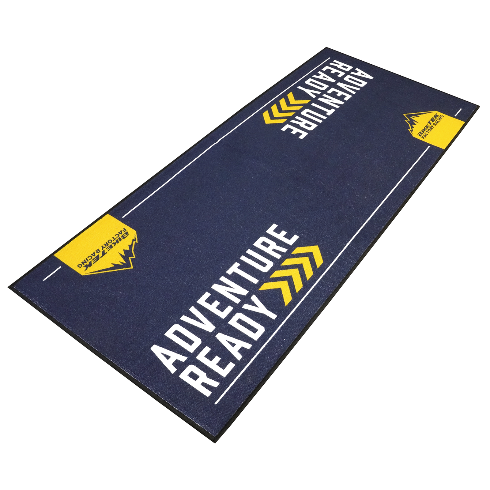 BikeTek Adventure Series Garage Mat Blue/Yellow 190 x 80cm Workshop Slip Mat