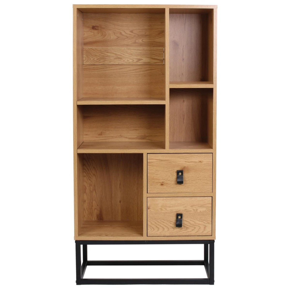 Bibliothèque design 120cm style industriel meuble rangement Abbott - 2
