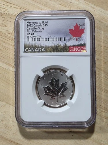 2022 $5 CANADA SILVER NGC SP70 MAPLE LEAF CANADIAN STORY FIRST RELEASES RARE