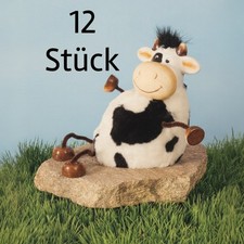 Deko Kuh Keramik 12erSet bewegliche Hufe Figur Skulptur Modell Standfigur Lustig
