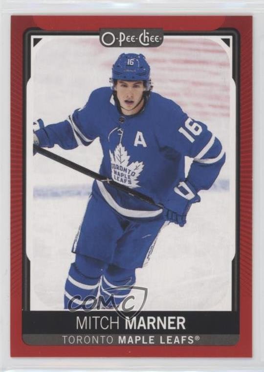 2021-22 O-Pee-Chee Red Border Mitch Marner #498 1o3